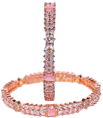 AyanAarsh Alloy Gold-plated Bangle Set(Pack of 2)