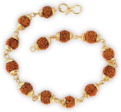 DIVINE SOUVENIRS Rudraksha Gold-plated Bracelet