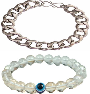 IKONKARR Stone, Crystal, Stainless Steel Bracelet(Pack of 2)