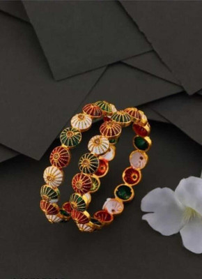 JewelEarth Alloy Bangle Set(Pack of 2)