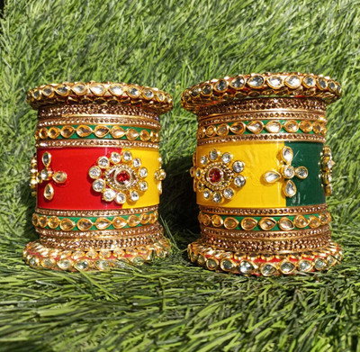 ARFA CREATION Shell Bangle Set(Pack of 22)
