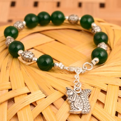 Pearlz Ocean Alloy Jade Charm Bracelet