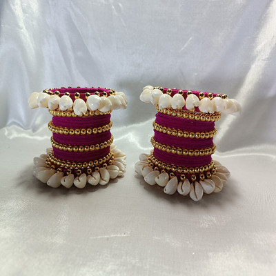 MAHAVEER TRADERS Fabric Bangle Set(Pack of 10)