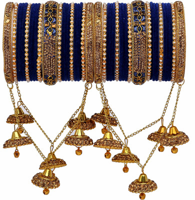 mnd Metal Beads, Pearl, Zircon Gold-plated Bangle Set(Pack of 42)