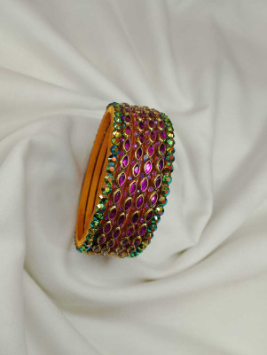 Hazee handcrafted jewelry Plastic Bangle Set(Pack of 6)