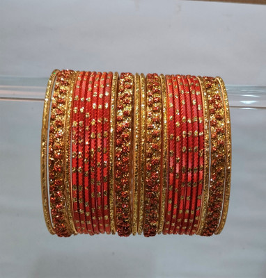Rudra Metal Gold-plated Bangle Set(Pack of 10)