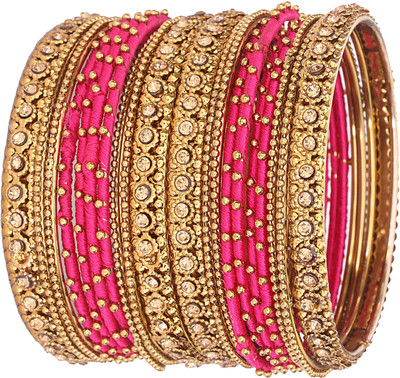 NMII Metal, Fabric Zircon Bangle Set(Pack of 20)