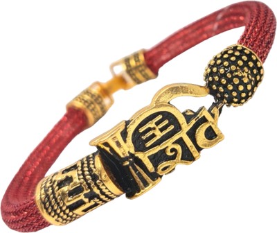 Charms Leather Gold-plated Bracelet