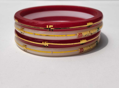 JESTALUKES Plastic Gold-plated Bangle Set(Pack of 4)