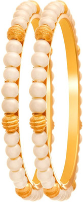 JFL Jewellery for Less Copper Gold-plated Bangle Set(Pack of 2)