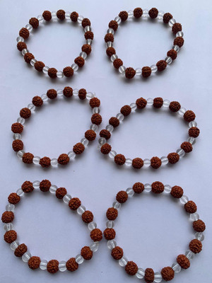 Rudraksham Crystal, Rudraksha Bracelet(Pack of 6)
