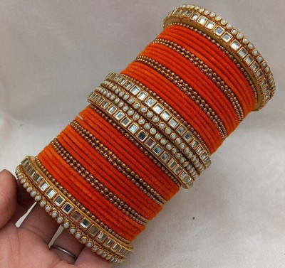 Rajwadi Metal, Alloy Bangle Set(Pack of 10)