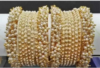Rajwadi Alloy Crystal Gold-plated Bangle Set(Pack of 10)
