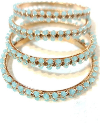 Moriyo Crystal Bangle Set(Pack of 4)