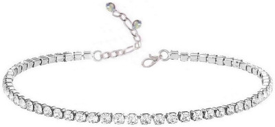 Bawree Metal Cubic Zirconia Silver Bracelet