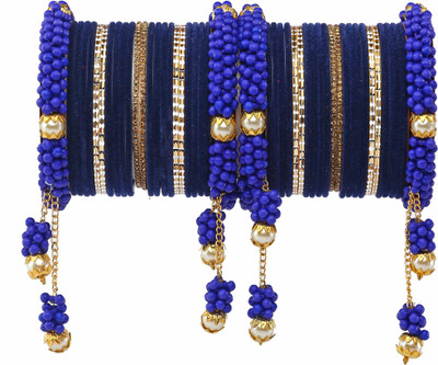 Rijoli Metal Zircon Bangle Set(Pack of 10)