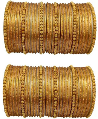 BUSINESS EMPIRE Glass Cubic Zirconia Bangle Set(Pack of 2)