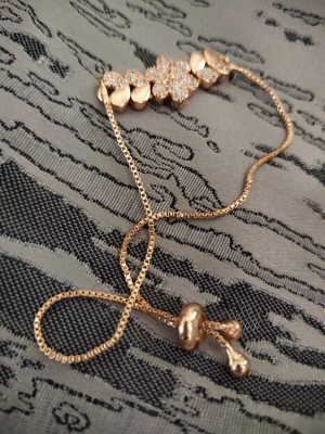 style and shine Crystal Cubic Zirconia Gold-plated Bracelet