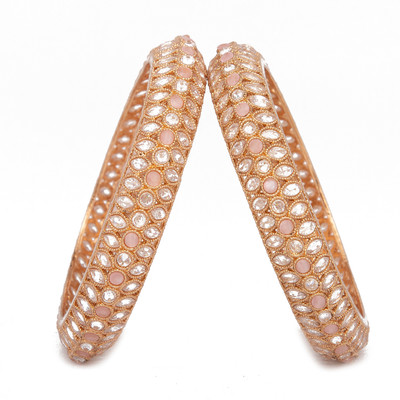 Raddhi Jewels Brass Gold-plated Bangle Set(Pack of 2)