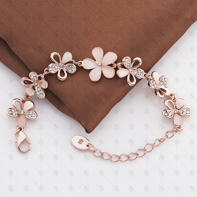 JDENTERPRISES Alloy Cubic Zirconia Gold-plated Bracelet