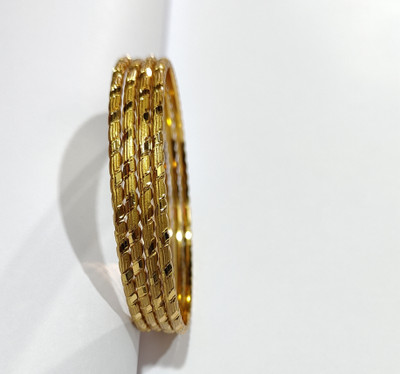 AnjaliImitation Brass Gold-plated Bangle Set(Pack of 4)