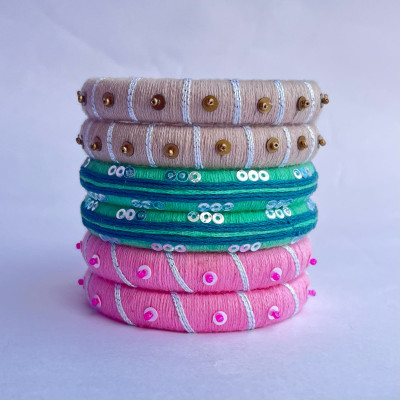 RV Craft Plastic Bangle(Pack of 6)