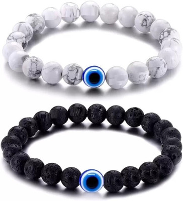 SUKHAD Evil Eye Beads Bracelet Set(Pack of 2)