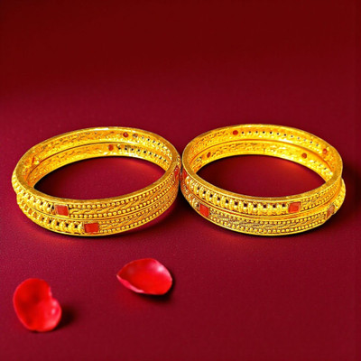 Aroras Bridal & Fashion Jewellery Brass Gold-plated Bangle