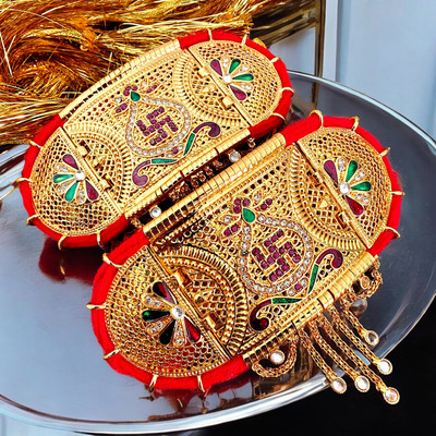 RAJASTHANI GAHANA Alloy Opal Gold-plated Armlet(Pack of 2)