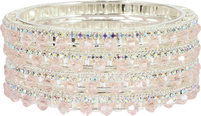 NMII Metal Pearl, Zircon Bangle Set(Pack of 4)