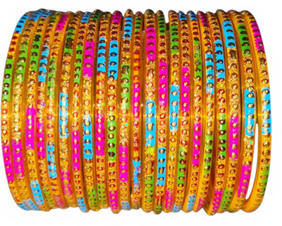 trisha enterprises Glass Bangle(Pack of 24)