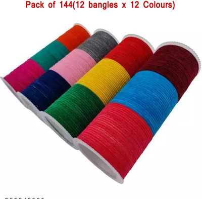 OURVIC Metal Bangle Set(Pack of 10)