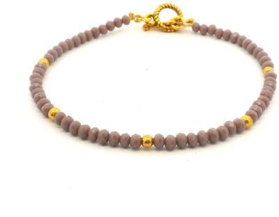 Gehna Brass Cubic Zirconia Gold-plated Charm Bracelet