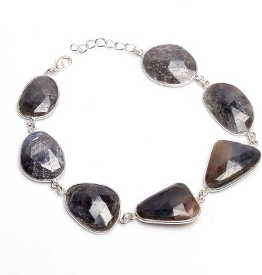 Silver Aura Creations Sterling Silver Sapphire Silver Charm Bracelet