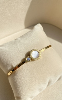ASGIRLSFASHION Stainless Steel Pearl Gold-plated Bracelet
