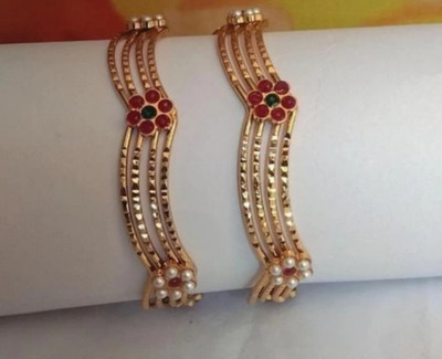 khanak Brass Gold-plated Bracelet Set(Pack of 2)