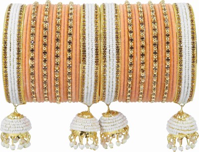 ZULKA Metal Zircon Gold-plated Bangle Set(Pack of 32)