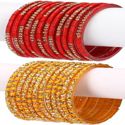 AFAST Glass Bangle Set(Pack of 10)