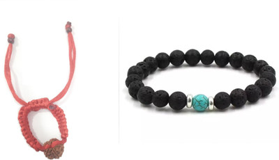 Malas Collection Wood, Stone Bracelet Set(Pack of 2)