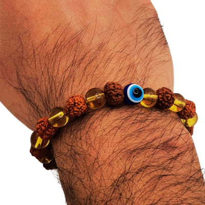 BHAKTI BRITE MELA Stone, Rudraksha Charm Bracelet
