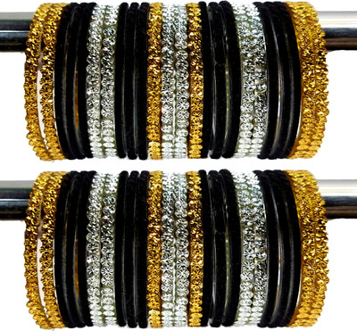 suhagan bangle store Metal, Fabric Gold-plated Bangle Set(Pack of 60)