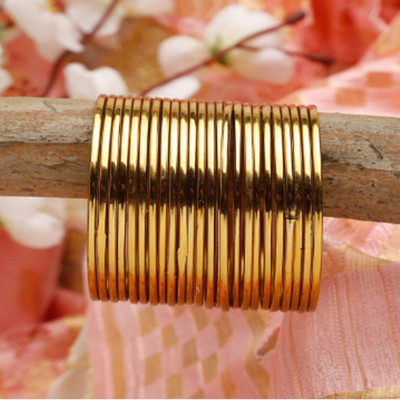 Balasundri Metal Gold-plated Bangle Set(Pack of 24)