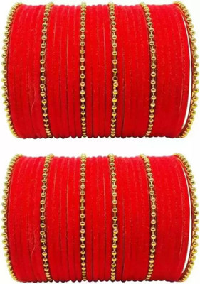 RADHA MOHAN EMPIRE Fabric, Glass Bangle Set(Pack of 60)
