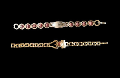 Divine rudras Rudraksha Beads Gold-plated Bracelet(Pack of 2)