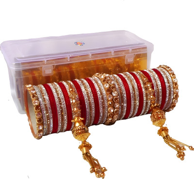 PRETTY GEMS Metal Zircon Bangle Set(Pack of 58)