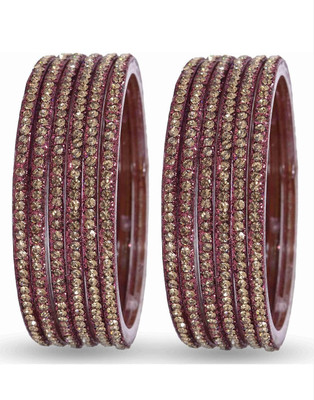 aayat collection Glass Zircon Bangle Set(Pack of 10)