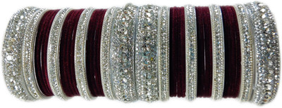 Ammoli Shell Cubic Zirconia Bangle Set(Pack of 10)