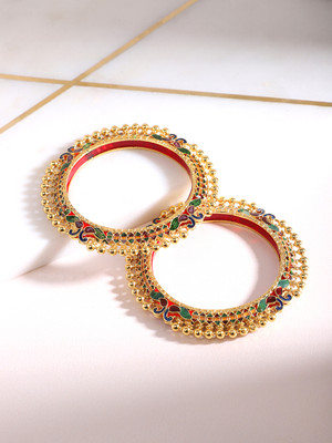YELLOW CHIMES Alloy Bangle Set(Pack of 2)