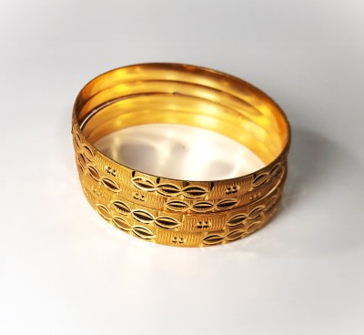 Vination Brass Gold-plated Bangle(Pack of 4)