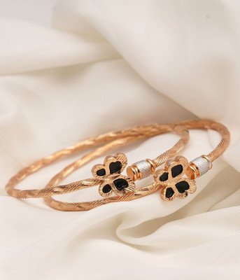 Gemini Creation Alloy Gold-plated Bangle Set(Pack of 2)